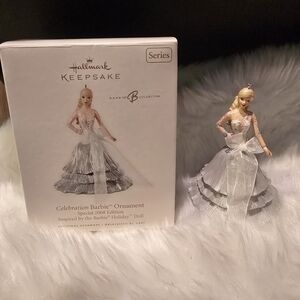 Hallmark Keepsake Barbie Ornament - Silver and White Elegance 2008
